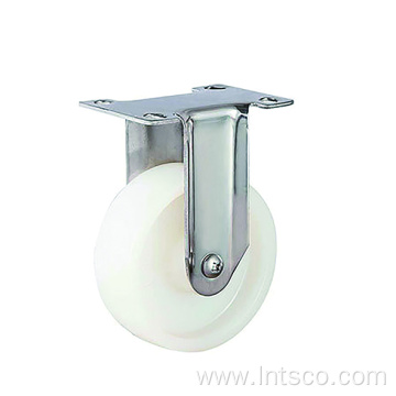 Medium Duty Stainless Steel White PP Rigid Casters